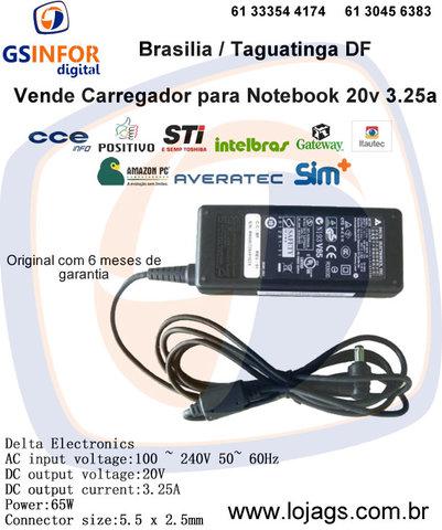 Carregador Notebook Positivo/CCE/Itauce 19v / 20v