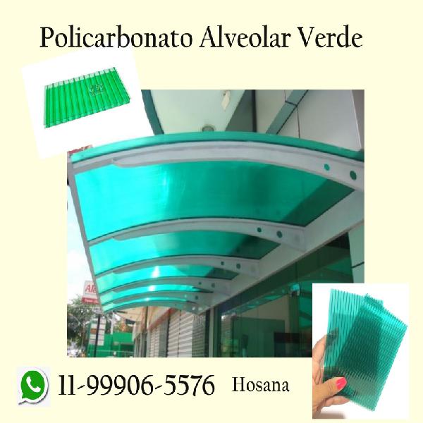 Chapa de Policarbonato alveolar para cobertura várias cores