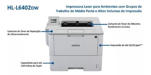 Impressora Brother Hl-l6402dw L6402 Wifi 6402 L6402dw Rede