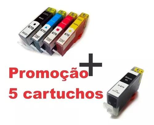 Kit 5 Cartuchos 670xl Ink Advantage 3525 4615 4625 5525