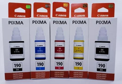 Kit 5 Refil Tintas Original Canon Gi-190 G2100 G3100 G3100