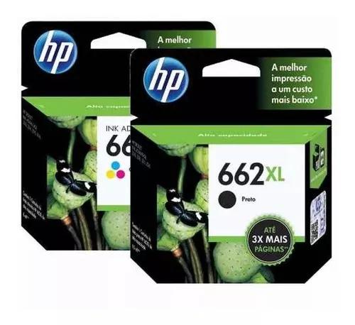 Kit Cartucho Hp 662xl Preto E 662xl Color Original