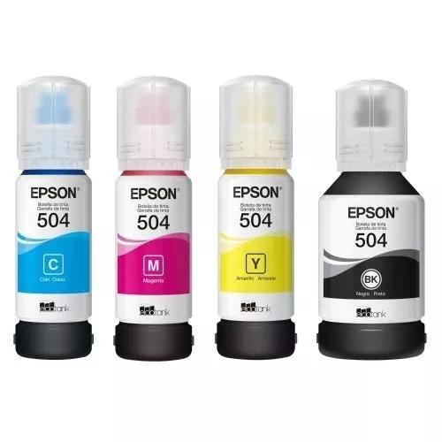 Kit Epson Refil Tinta Com 04 Cores L6161 L4150 L4160 L6191