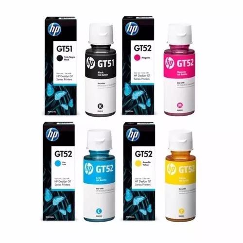 Kit Refil Tinta Hp Gt51 Preto + Gt52 Color P/ Gt 5822