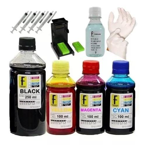 Kit Tinta Recarga Cartucho 664 Hp 2136 3636 3836 + Snap Fill