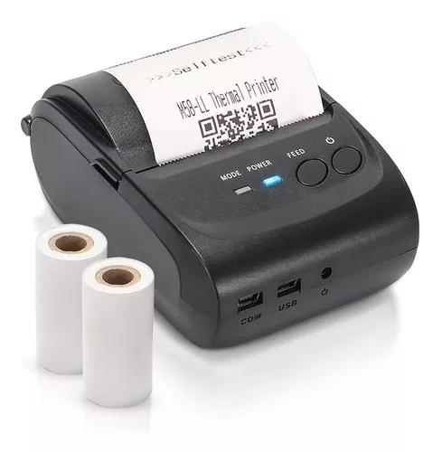 Mini Impressora Portatil Bluetooth Termica 58mm + 2 Bobinas