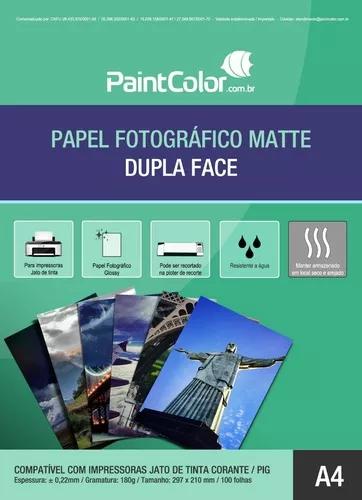 Papel Fotográfico Matte Dupla Face 180g - 100 Folhas