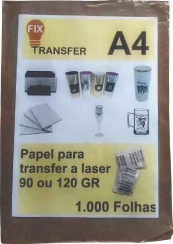 Papel Tranfer Laser 1000 Folhas A4 10 Pacotes Com 100 Folhas
