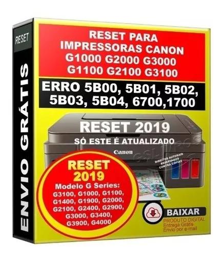 Reset Canon G2000 G2100 G3000 G3100 Versão 2019