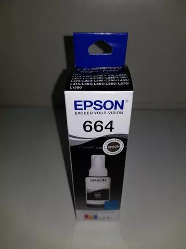 Tinta Epson T664 Black Originais L220 L395 L455 L380 L130