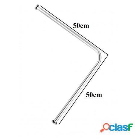 Alça ou Barra de Apoio de 50x50 com 90º Piso e Parede em