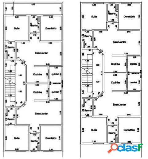 Apartamento S/Condomínio - Primeiro andar e Cobertura.