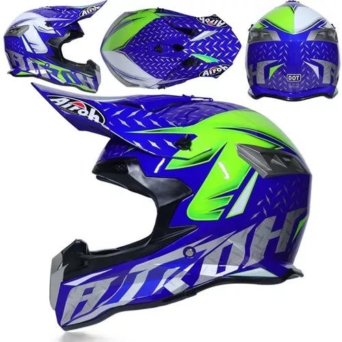 Capacete Motocross/bike Airoh Trilha, Dh Fr Oculos Free 12 X