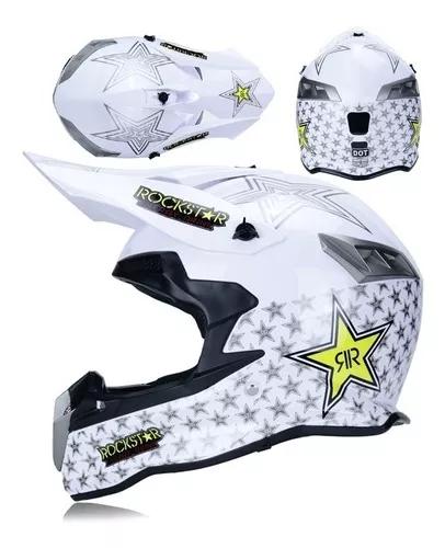 Capacete Motocross/bike Rockstar Trilha Oculos Free 12 X