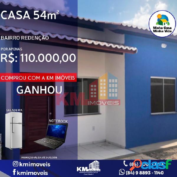 Casa Pelo Projeto MCMV no Bairro Redenção