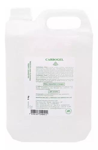 Gel Condutor Incolor 5kg Ultrassom Fisioterapia Carbogel- Gl