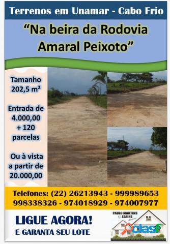 Lote - Venda - CABO FRIO - RJ - Unamar