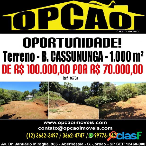 Oportunidade! Terreno c/ 1.000 m² em Sto. Antônio do