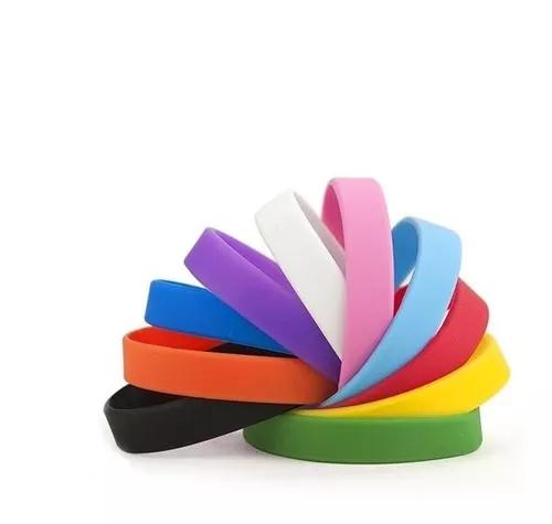 Pulseira De Silicone Lisa - 2 Unidades - Frete Grátis