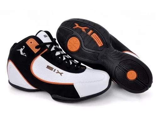 Tenis Masculino Six Street Basquete Charge Branco E Laranja