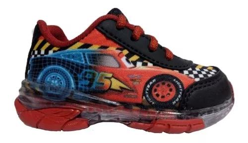 Tênis Infantil Carros 95 Relâmpago Mcqueen Com Led Luz