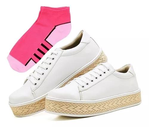 Tênis Sola Alta Caminhada Flatform F