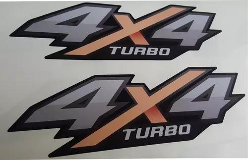 Acessório Par Adesivos 4x4 Turbo Nova Hilux 2016 2017 2018