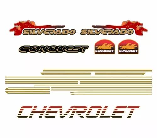 Adesivo Kit Faixa Chevrolet Silverado Conquest 99 Sv001