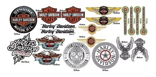 Adesivos Harley Davidson Kit 20 Unidades Vinil