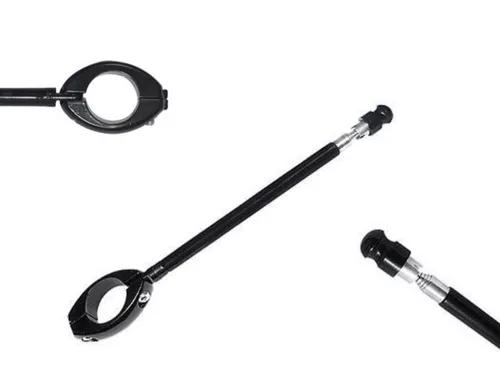 Antena Aparador Corta Linha Pipa Moto Preta Inox Guidão