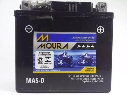 Bateria Moto Moura Ma5-d Titan150 Mix09 / Bros150 / Xre 300