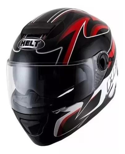 Capacete Helt New Race Glass Bell Fechado Preto/ver