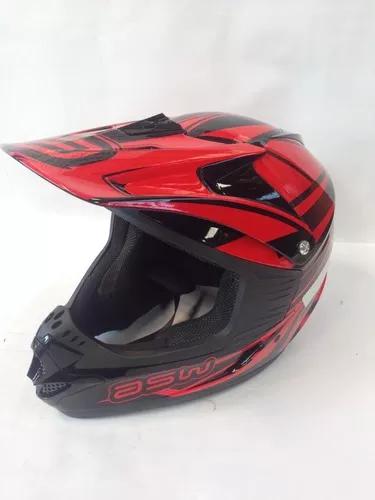 Capacete Motocross Asw Factory - Vermelho - C/ Inmetro + Nf