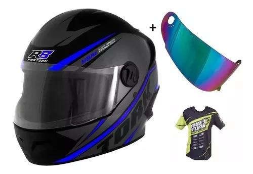 Capacete Pro Tork Fechado R8 2019 Viseira Camaleão + Camisa