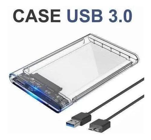 Case Hd Externo Notebook Ssd Usb 3.0 Transparente Sata 2.5