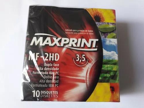 Disquete 1,44 Mb Maxprint Caixa Com 10 Unidades