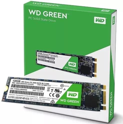 Hd Ssd M.2 M2 Sata Wd Green 120gb 2280 Wds120g2g0b Nfe