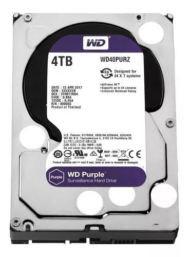 Hd Wd Sata 3,5´ Purple 4tb Wd40purz Intelbras