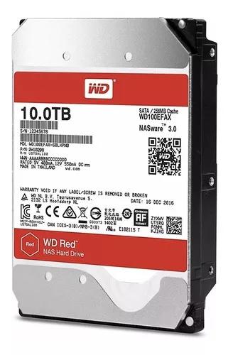 Hd Western Digital 10tb Wd Red Sata 3 Wd100efax 256mb