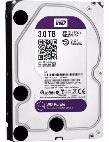 Hd Western Digital Purple 3tb Dvr Wd30purz Intelbras