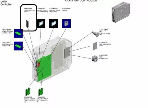 Painel Ricoh Mpc2051 Mpc2551 Codigo B1545869