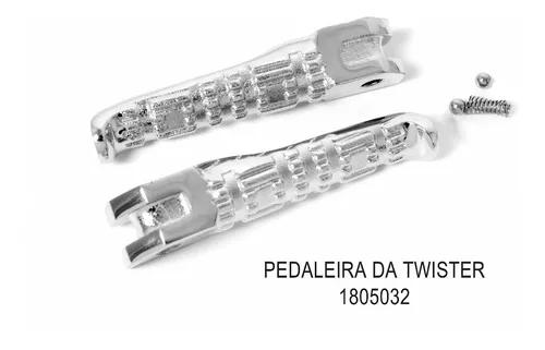 Pedaleira Esportiva Twister 250 Cb300 Cbx 200 Strada Cromada