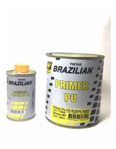 Primer / Fundo Automotivo Pu Branco Super Brazilian 900 Ml