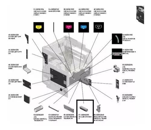 Rolo Tampa Lateral Ricoh Mpc2051 Mpc2551 Codigo D0392935