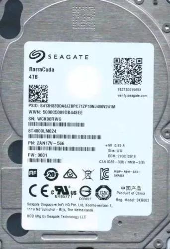 Seagate 4tb Barracuda Sata 6gb/s 128mb Cache 2.5'' 15mm