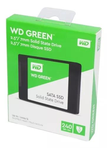 Ssd 240gb Wd Green Leitura 540mb/s Sata 3 2,5 6gb/s