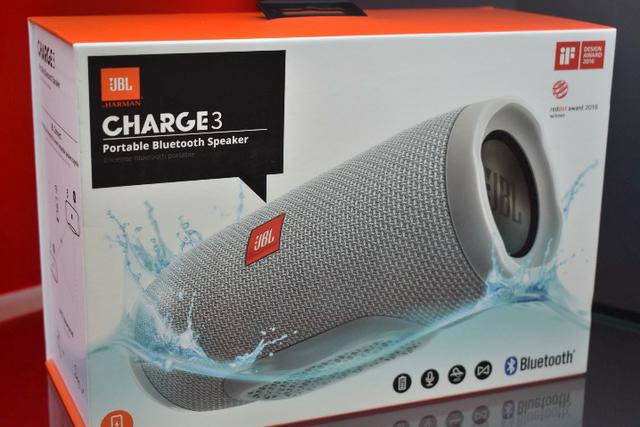 JBL Charge 3 Bluetooth Speaker Cinza - Produto Novo, Lacrado