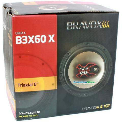 Par Alto- Falante Bravox Triaxial B3X60X 6" Polegadas