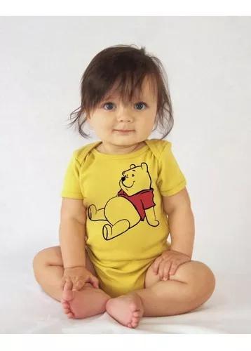 Body De Bebê - Ursinho Pooh Puff Desenho Criança Unissex