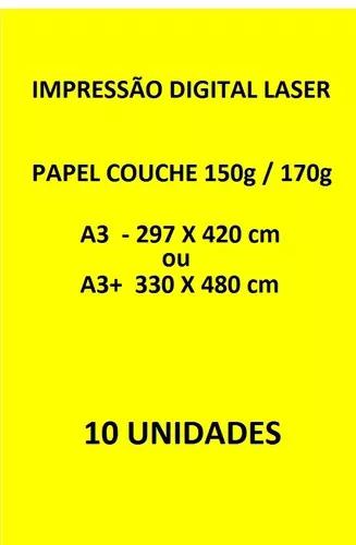 Cartaz Papel Couche 10 Unidades